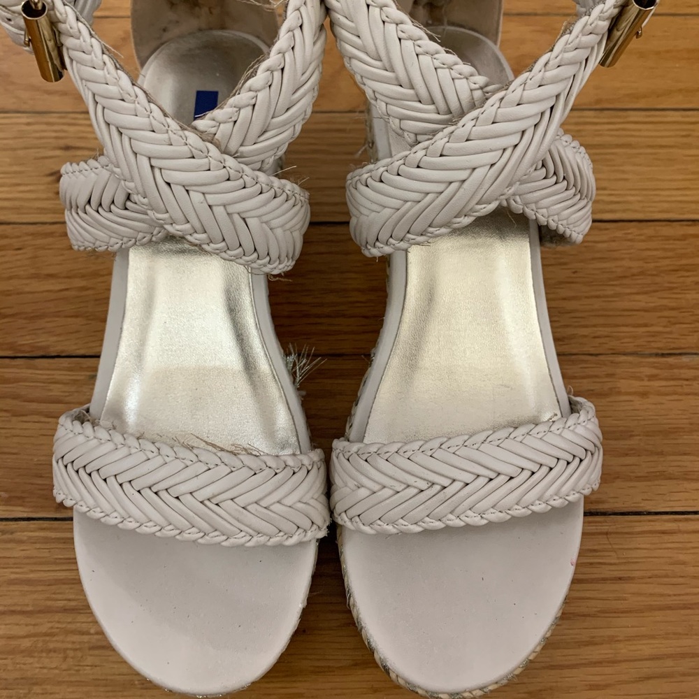Cream wedge sandal